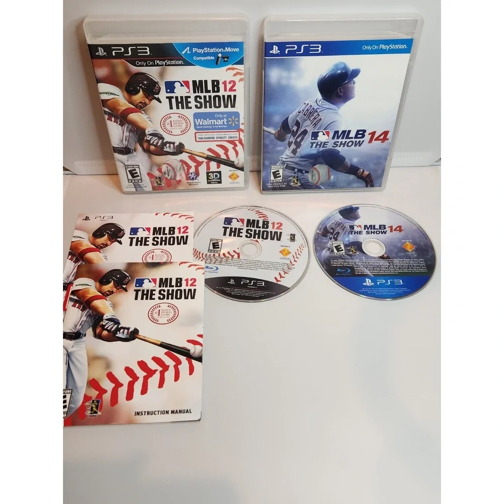 Lot of 2 MLB 12: The Show and MLB The Show 14 Show PS3 - 12-Manual Tested